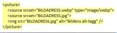 Syntax för picture-taggen
